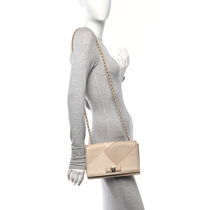 Salvatore Ferragamo Stitched Calfskin Medium Ginny Shoulder Bag Macadamia 2 of 9