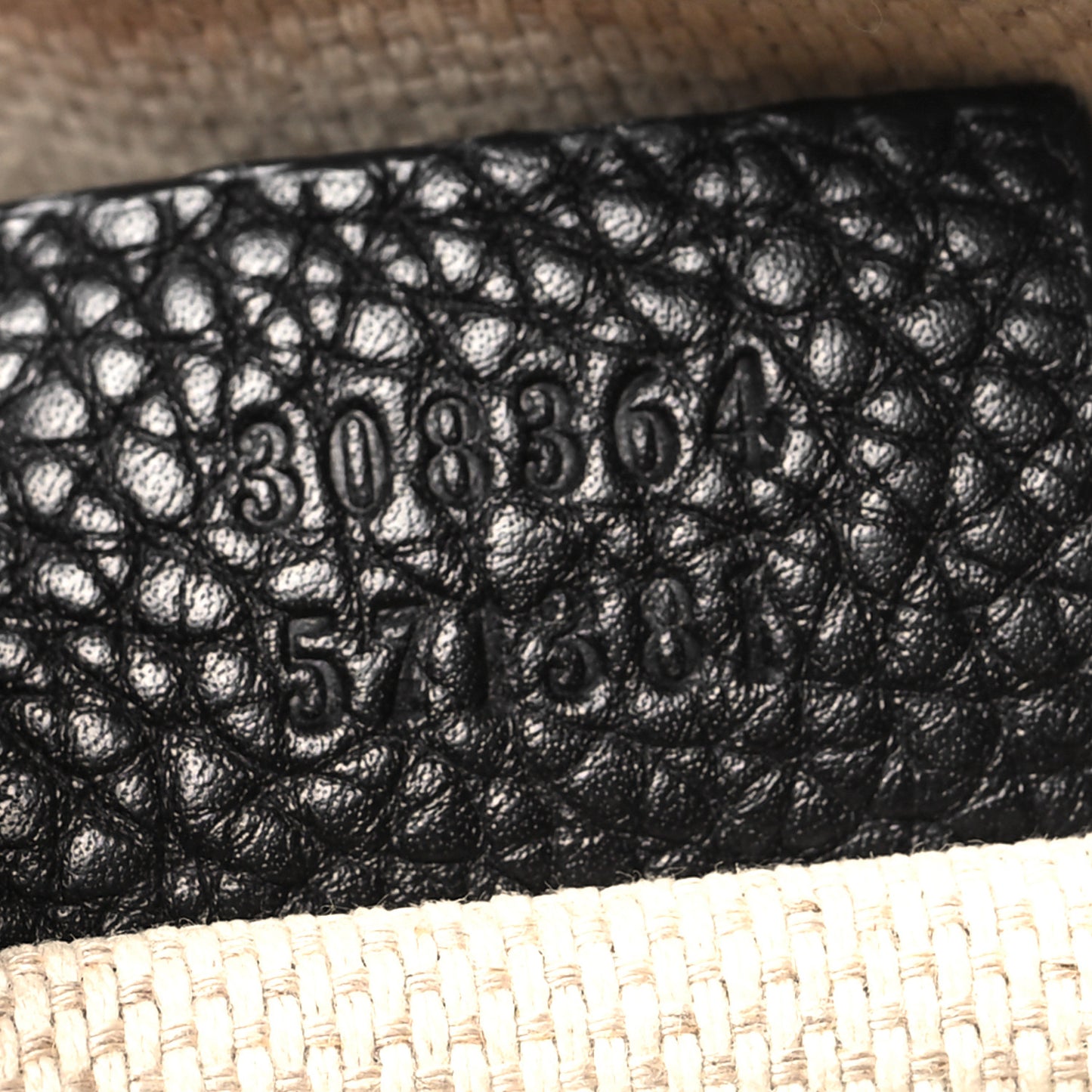 Pebbled Calfskin Small Soho Disco Bag Black