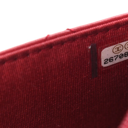 Chanel Lambskin Quilted Trendy CC Wallet On Chain WOC Red 8 of 9