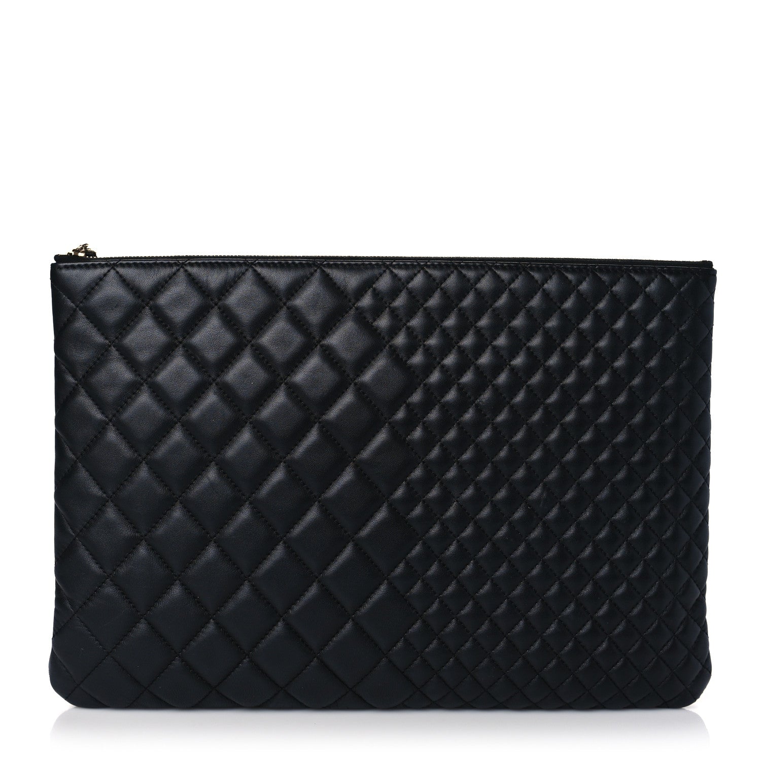 Chanel Lambskin Bi Quilted Large Cosmetic Case Black 1 of 8