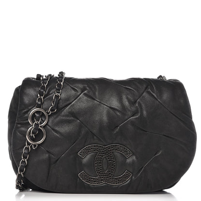 Chanel Iridescent Calfskin Glint Flap Black 1 of 8