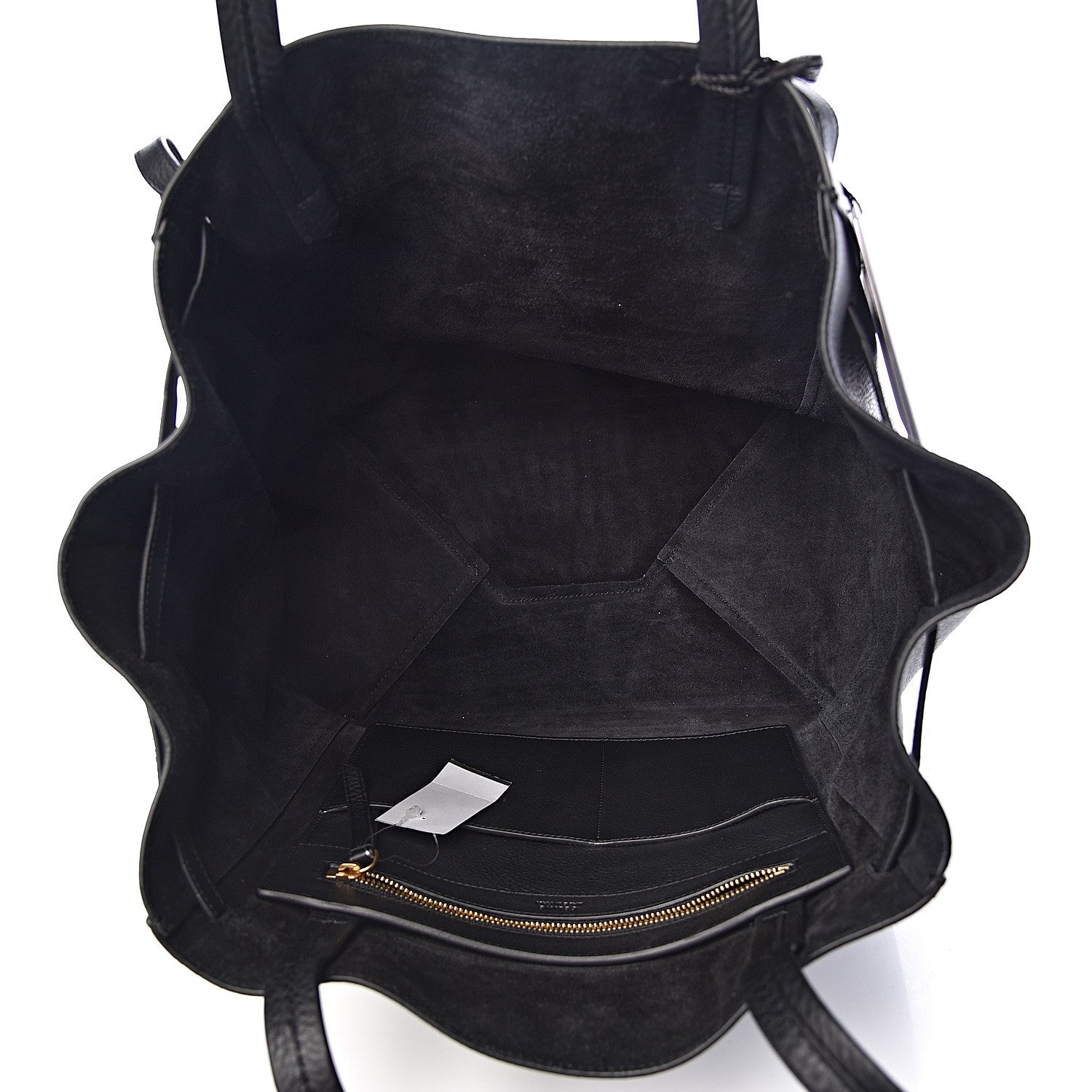 Celine Soft Grained Calfskin Small Belt Cabas Phantom Black 5 of 10