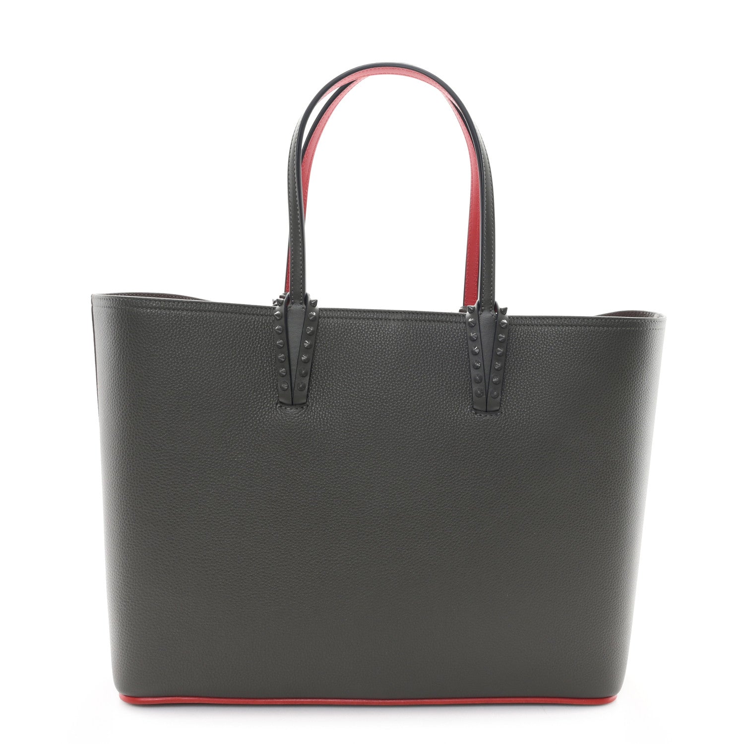 Christian Louboutin Calfskin Monochrome Spikes East West Cabata Tote Rocket 1 of 12