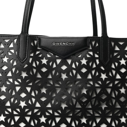 Givenchy Calfskin Lazer Cut Medium Antigona Tote Black White 8 of 10