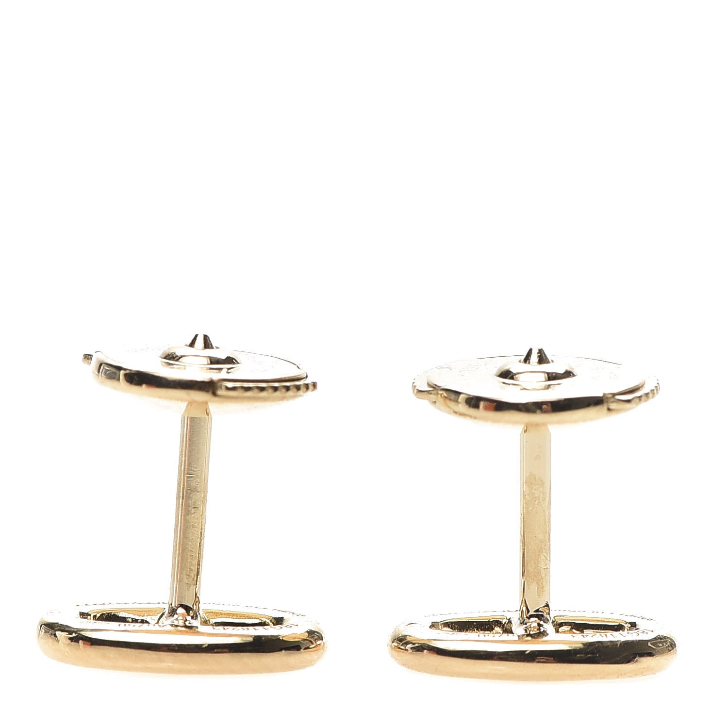 Hermes 18K Yellow Gold TPM Farandole Stud Earrings 4 of 6