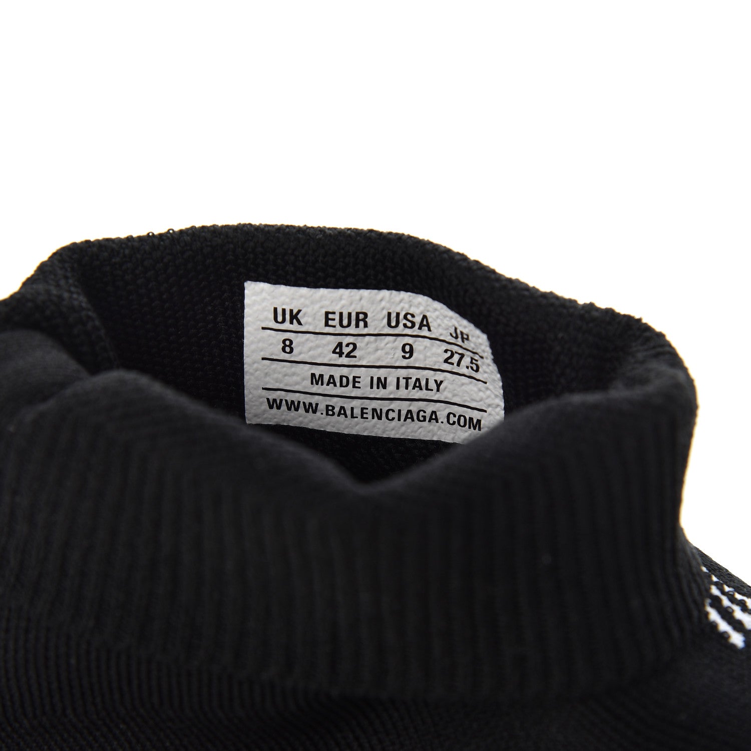 Balenciaga Neoprene Knit Soccer Mens Speed Sneakers 42 Black 8 of 9