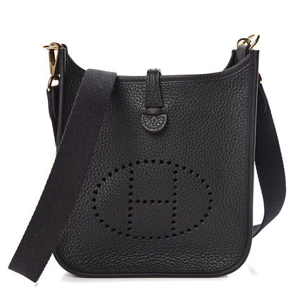 Hermes Taurillon Clemence Evelyne TPM Black 1 of 11