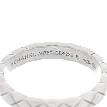 Chanel 18K White Gold Mini Coco Crush Ring 52 6 4 of 5