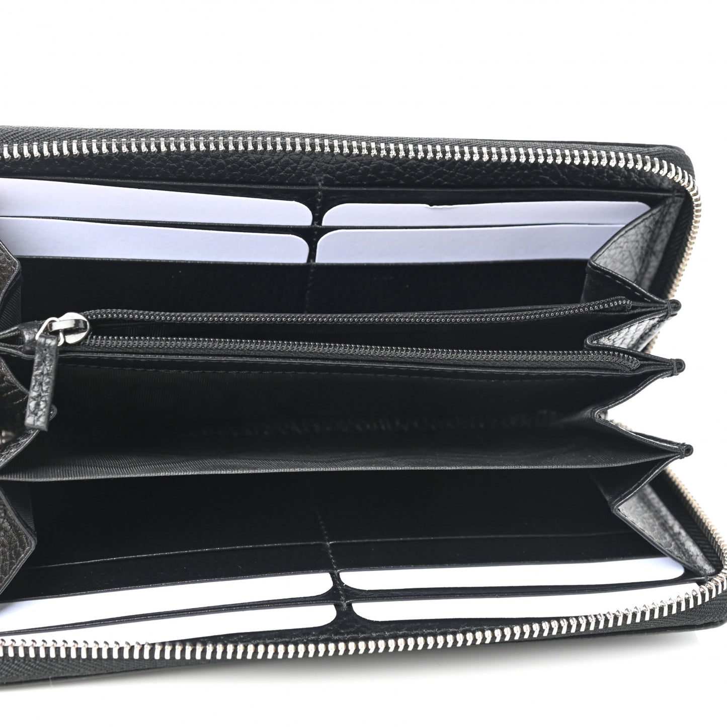 Dollar Calfskin GG Marmont Zip Around Wallet Black