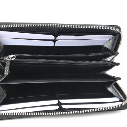 Gucci Dollar Calfskin GG Marmont Zip Around Wallet Black 5 of 8