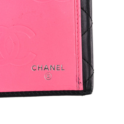 Chanel Calfskin Quilted Cambon Long Double Wallet Black 7 of 13