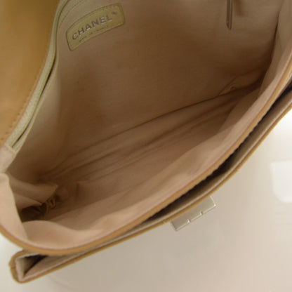 Chanel Leather Mademoiselle Flap Bag Beige 8 of 9