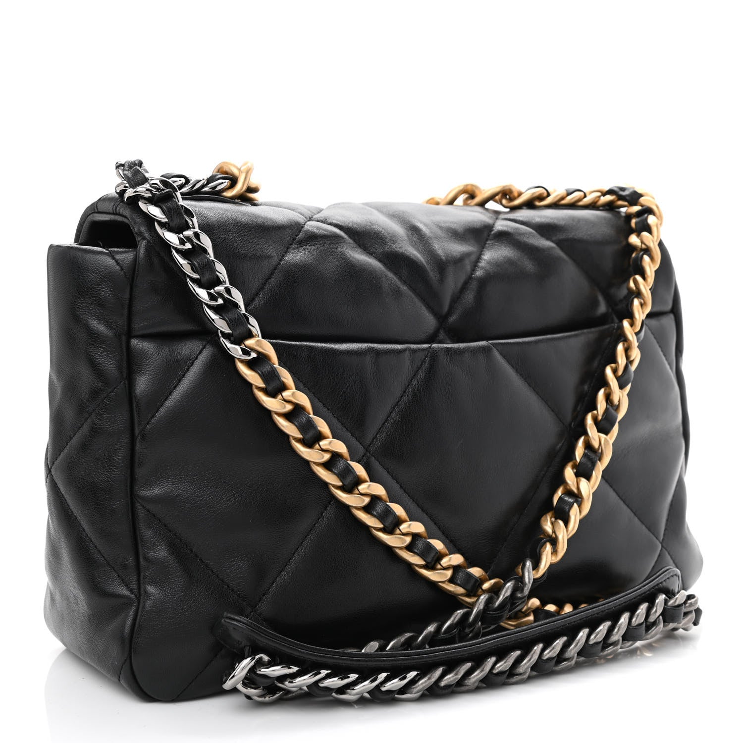 Chanel Lambskin Quilted Large Chanel 19 Flap Black 3 of 10