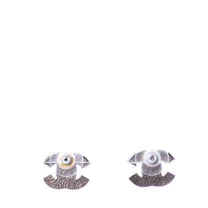 Chanel Crystal Mini Timeless CC Earrings Silver 4 of 5