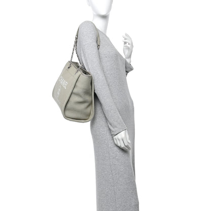Chanel Mixed Fibers Small Deauville Tote Beige 2 of 11