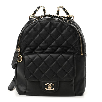 Chanel Caviar Quilted Medium Zip Around Backpack Black 1 of 11