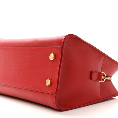 Saint Laurent Calfskin Baby Monogram Cabas Red 8 of 8