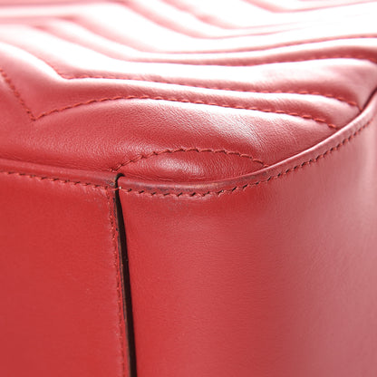 Gucci Calfskin Matelasse GG Marmont Dome Backpack Hibiscus Red 9 of 12