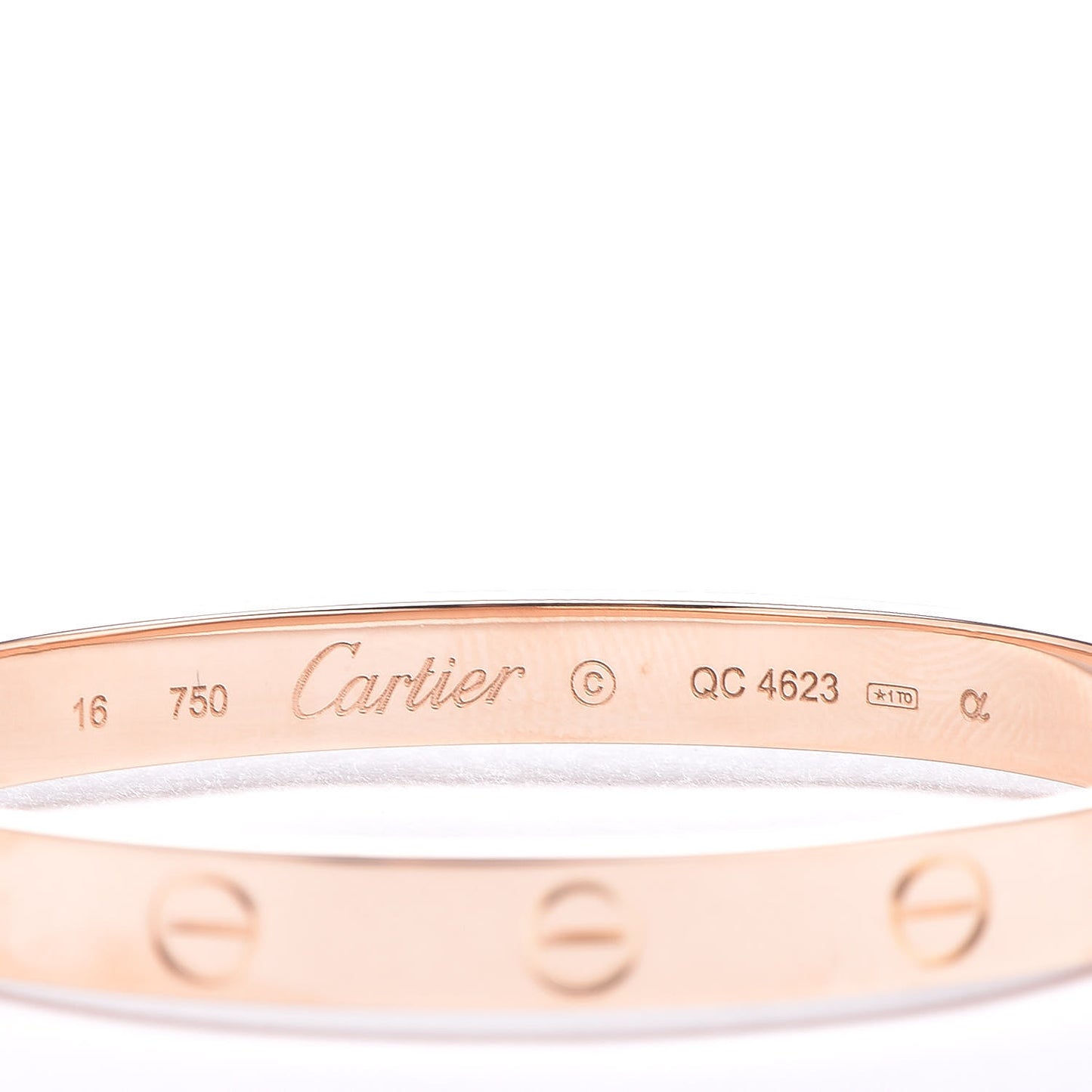 18K Pink Gold LOVE Bracelet 16