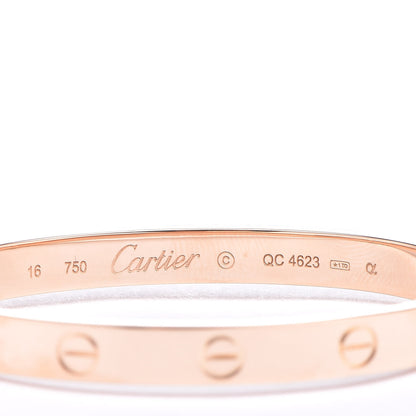 Cartier 18K Pink Gold LOVE Bracelet 16 5 of 7