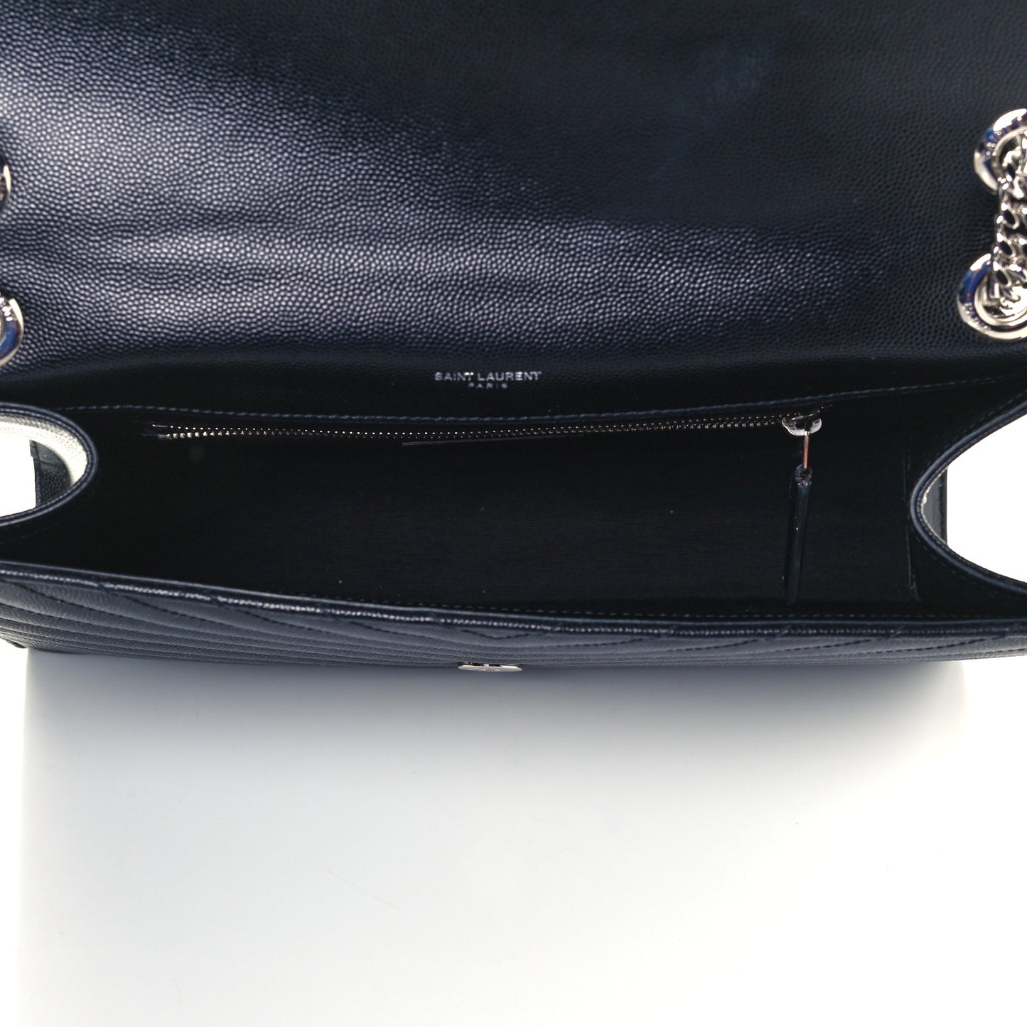 Grain De Poudre Matelasse Chevron Large Monogram Satchel Black