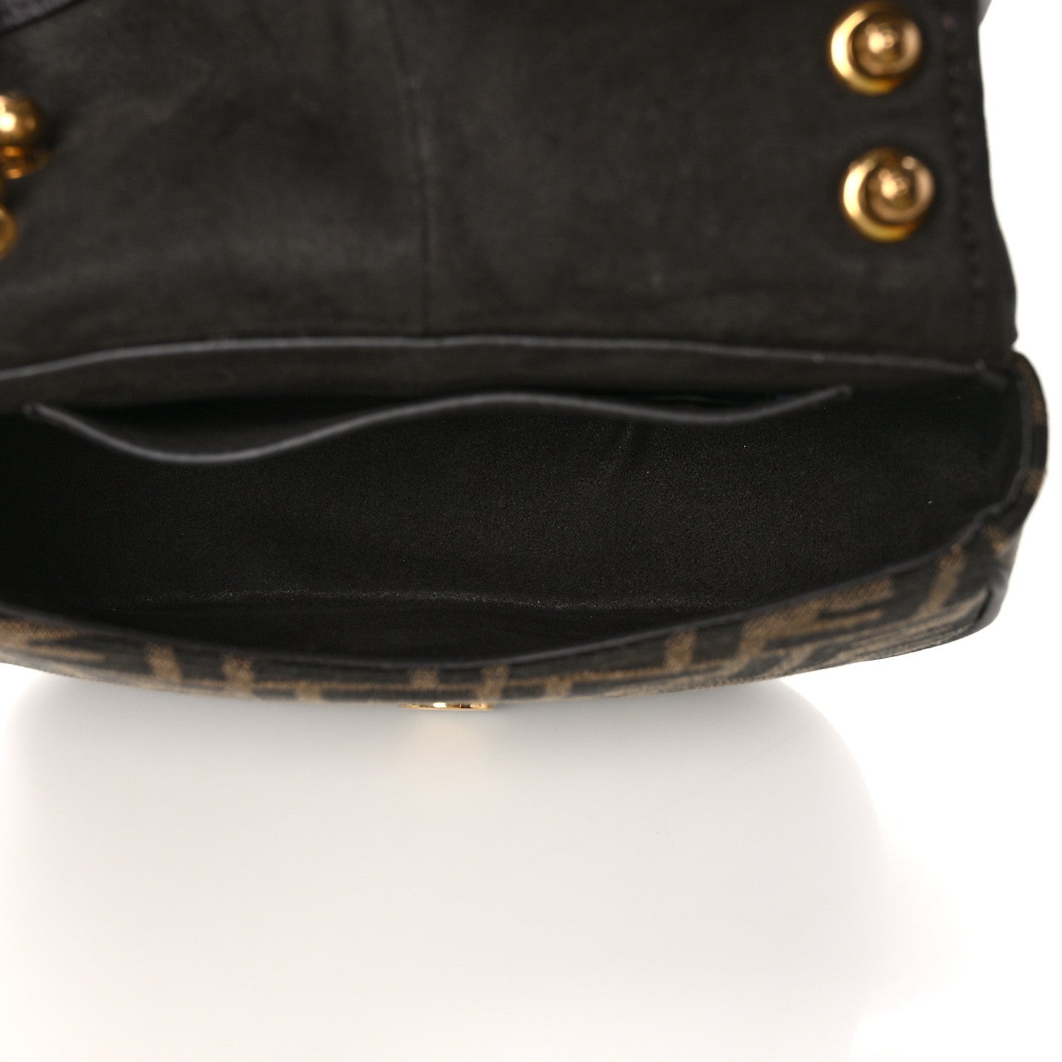 Fendi Fabric Jacquard Vitello Cher Cuoio FF 1974 Small Fendi C'mon Tobacco Moro Ebano 5 of 8