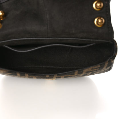 Fendi Fabric Jacquard Vitello Cher Cuoio FF 1974 Small Fendi C'mon Tobacco Moro Ebano 5 of 8