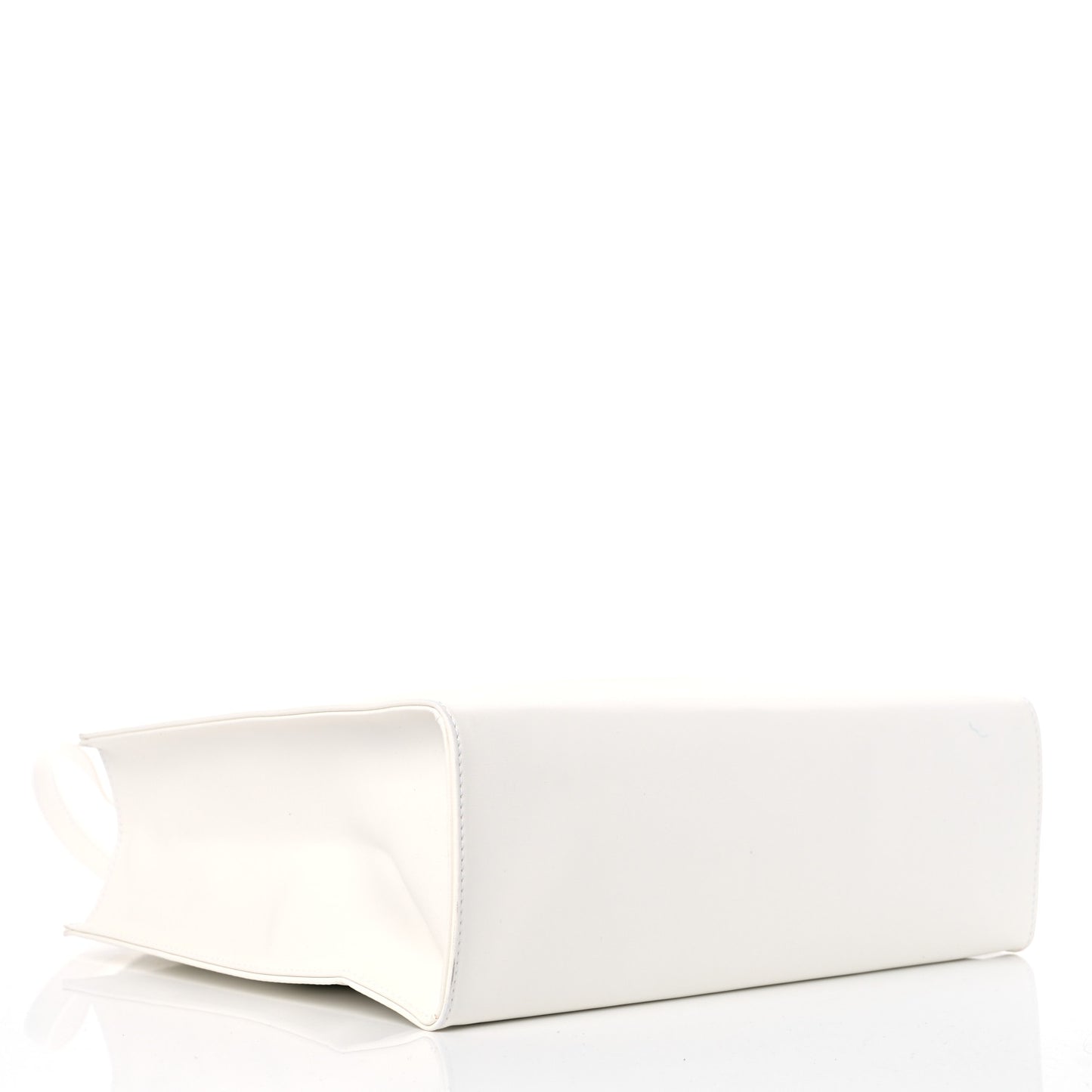 Vegan Leather Medium Shopping Bag White