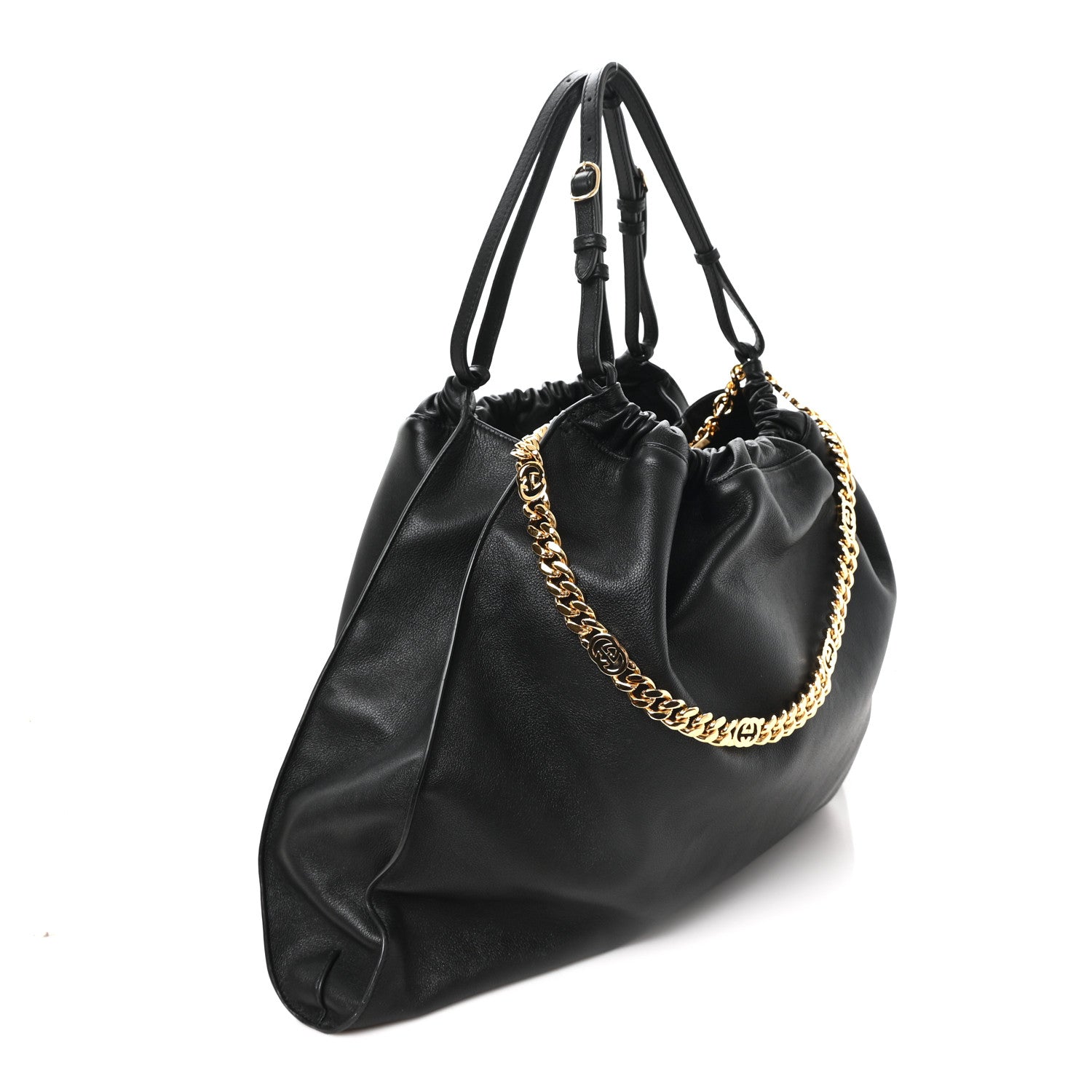 Gucci Calfskin Large Blondie Tote  Black 2 of 8