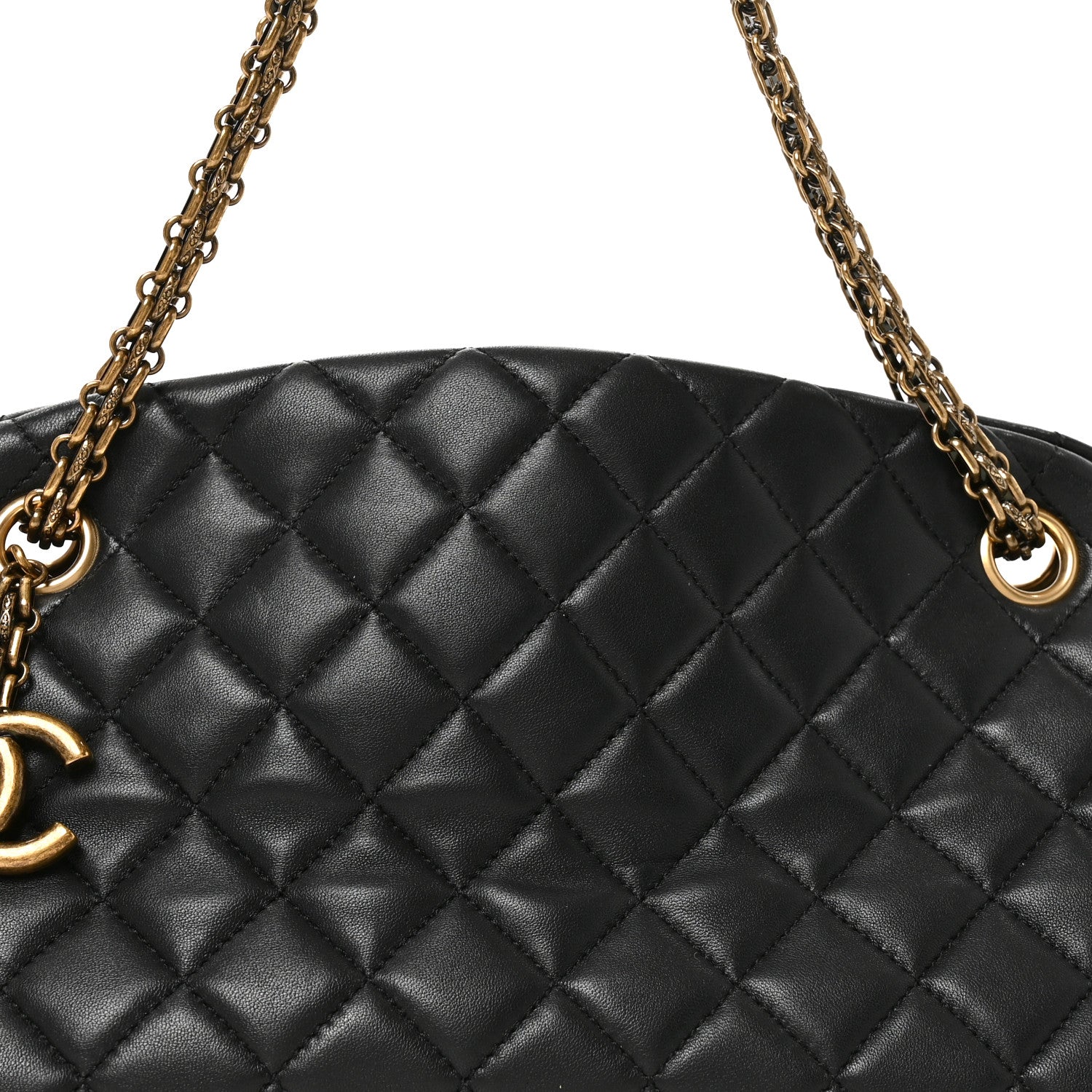 Chanel Lambskin Quilted Medium Just Mademoiselle Black 8 of 10