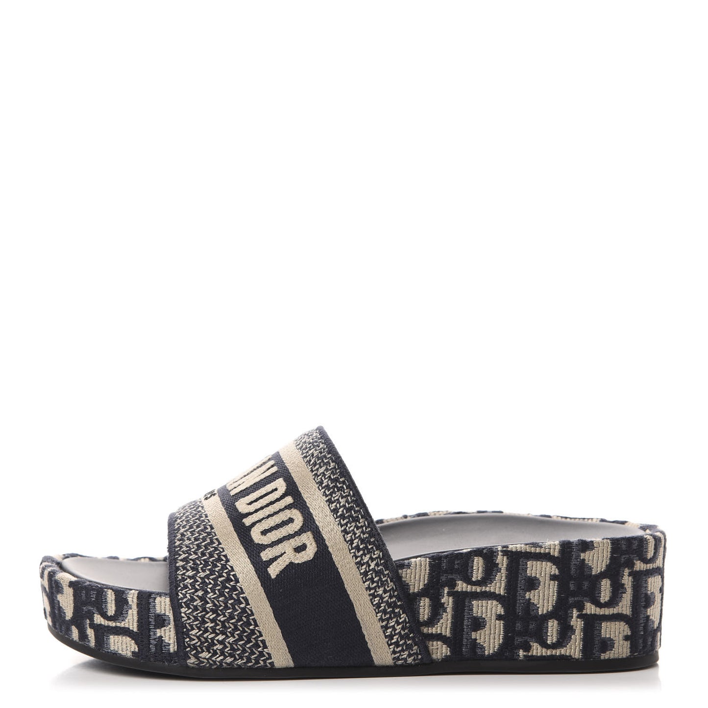 Oblique D-Way Platform Sandal 38 Deep Blue
