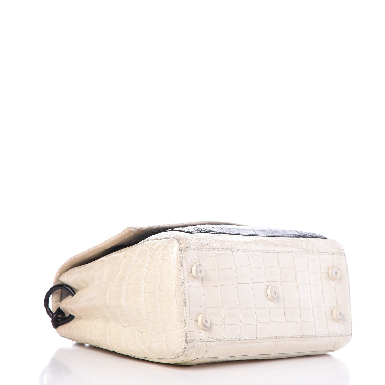 Nancy Gonzalez Crocodile Chain Flap Shoulder Bag White 4 of 16