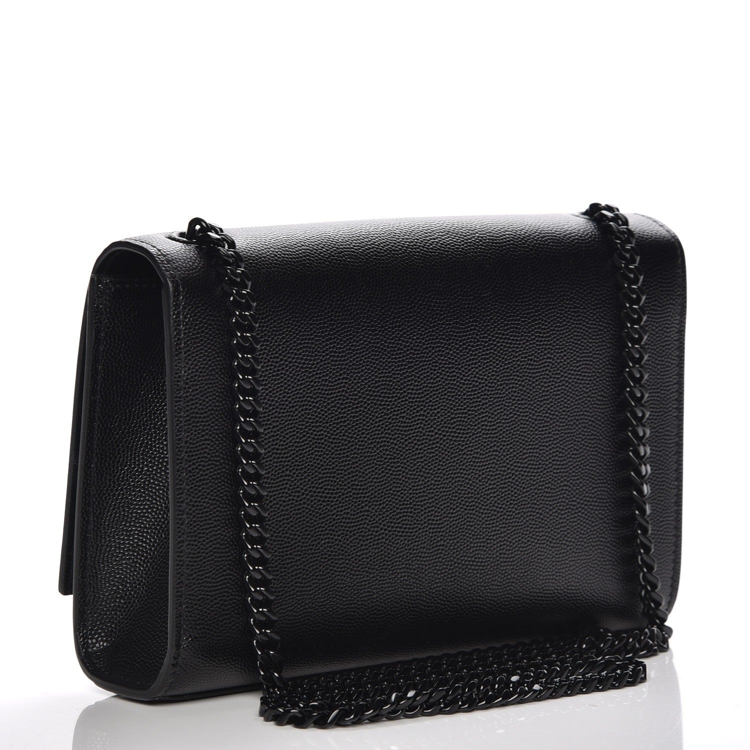 Saint Laurent Grain De Poudre Small Monogram Kate Satchel Black 3 of 7