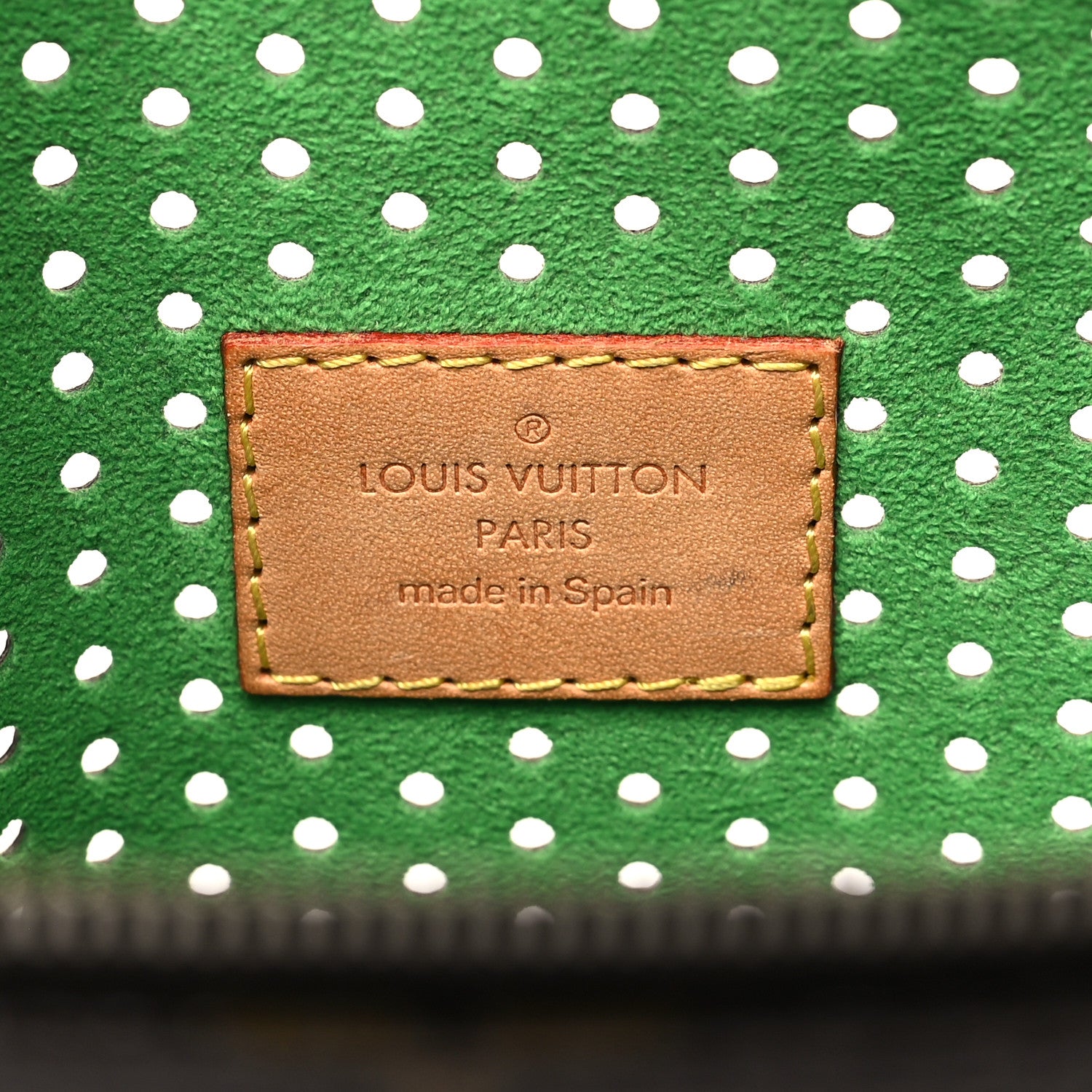 Louis Vuitton Monogram Perforated Pochette Accessories Bag Green 6 of 9