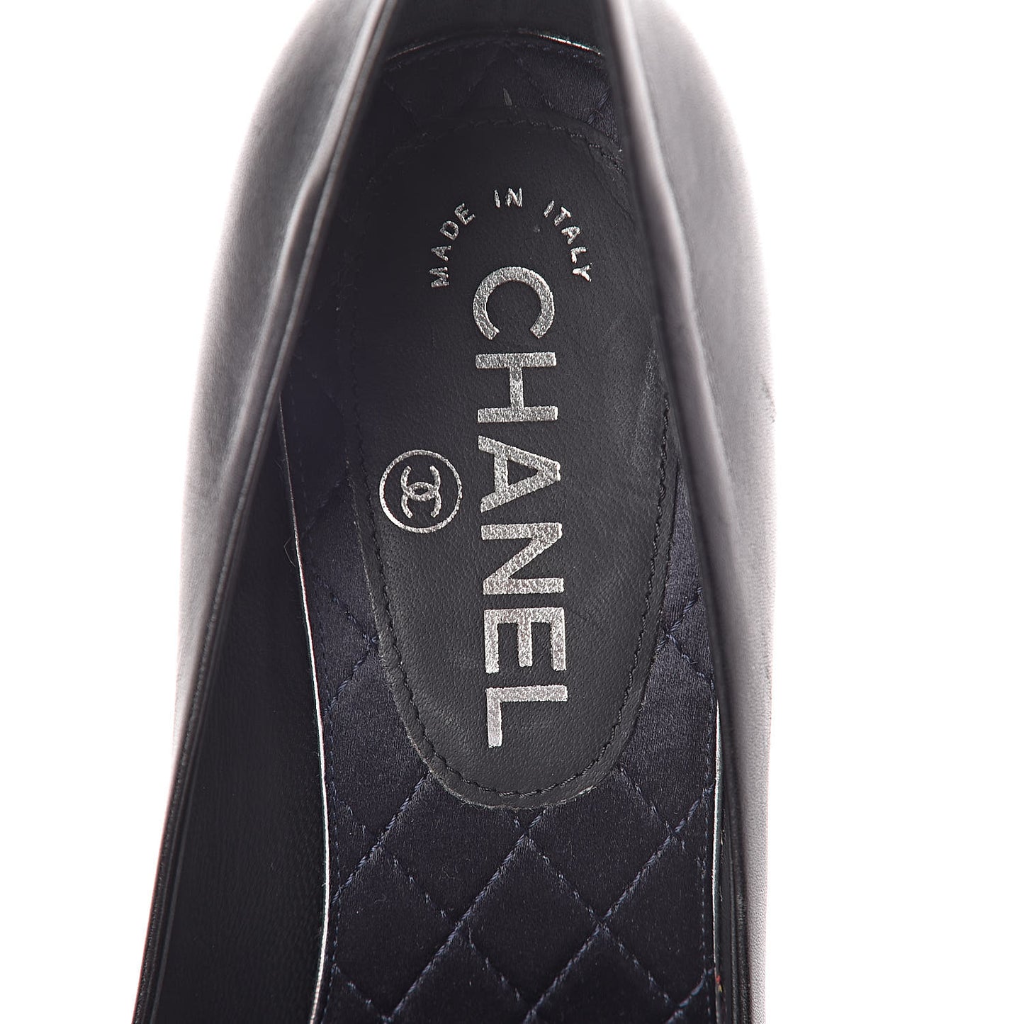 Lambskin Crystal CC Pumps 37 Black