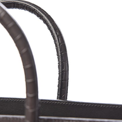 Saint Laurent Crocodile Embossed Small Sac De Jour Asphalt 14 of 14
