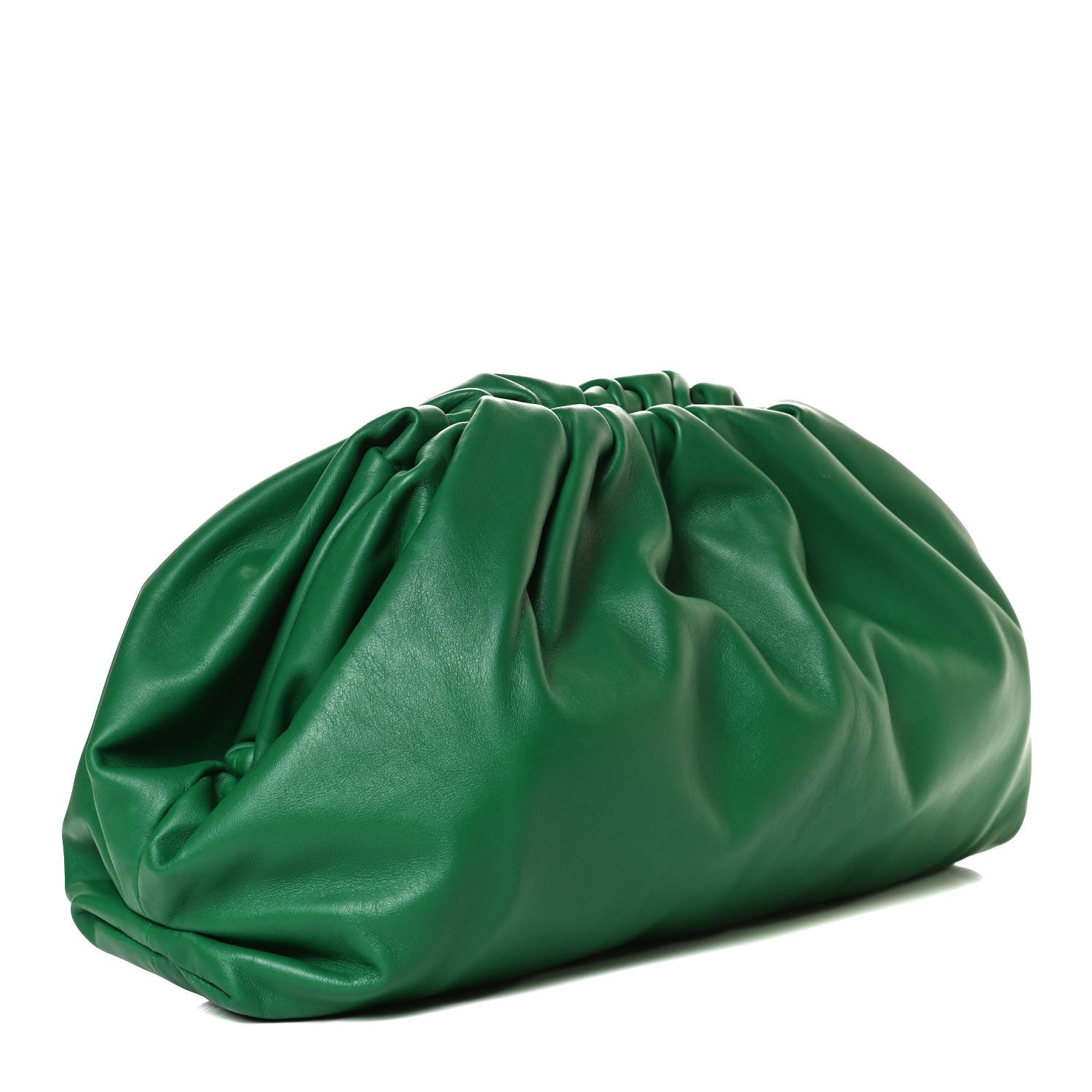 Bottega Veneta Smooth Butter Calf The Pouch Oversized Clutch Racing Green 3 of 12