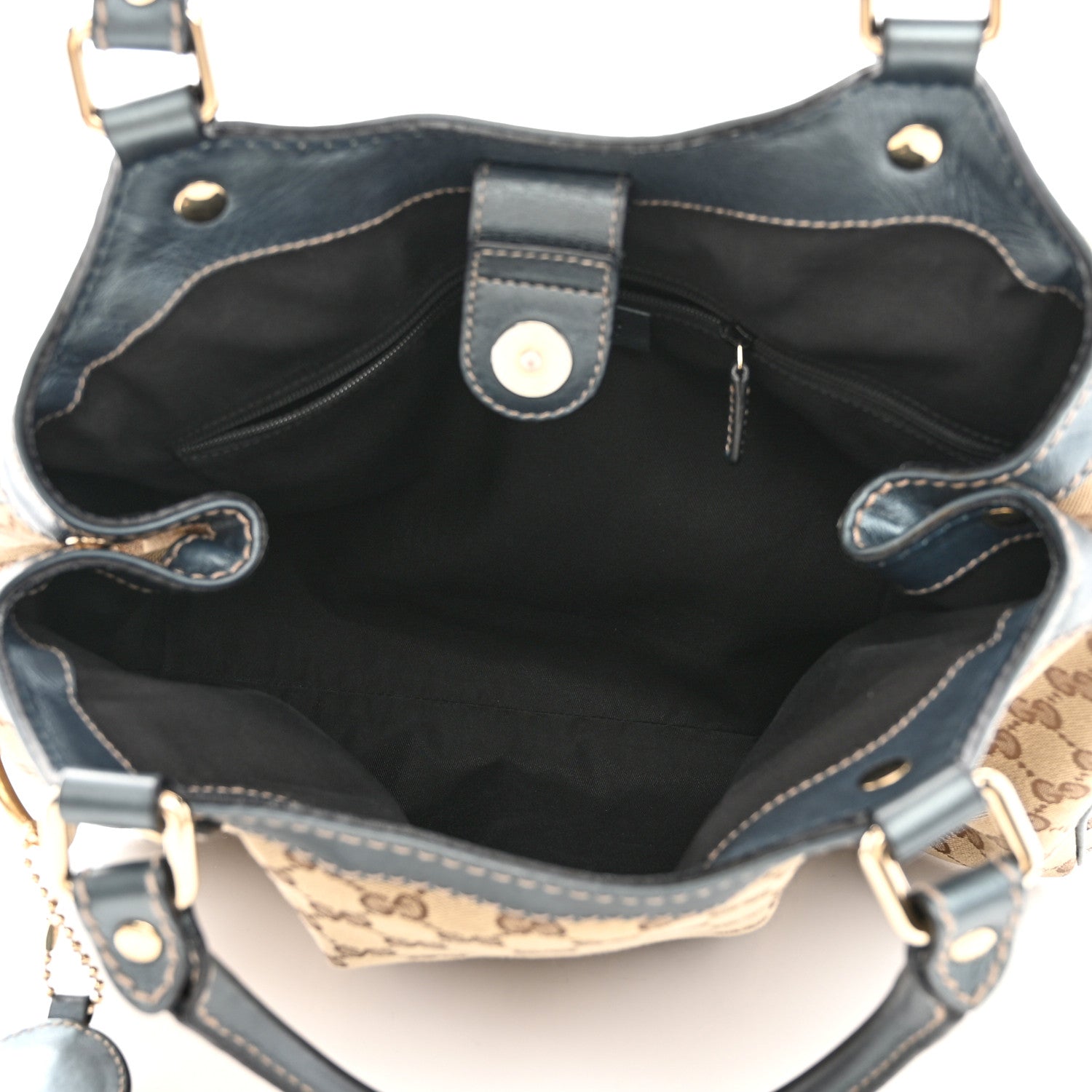 Gucci Monogram Medium Sukey Tote Metallic Blue 4 of 8