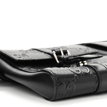 Gucci Calfskin GG Tennis Embossed 2 Detachable Pouch Belt Bag Black 10 of 11