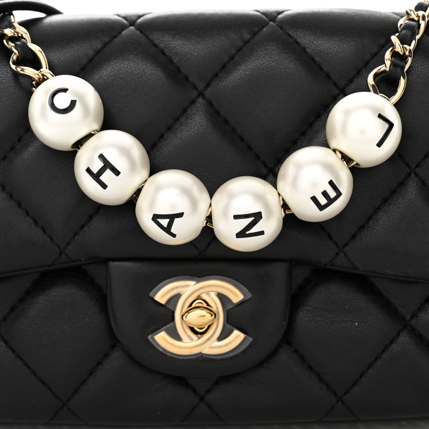 Chanel Lambskin Quilted Mini My Precious Flap Black 7 of 9
