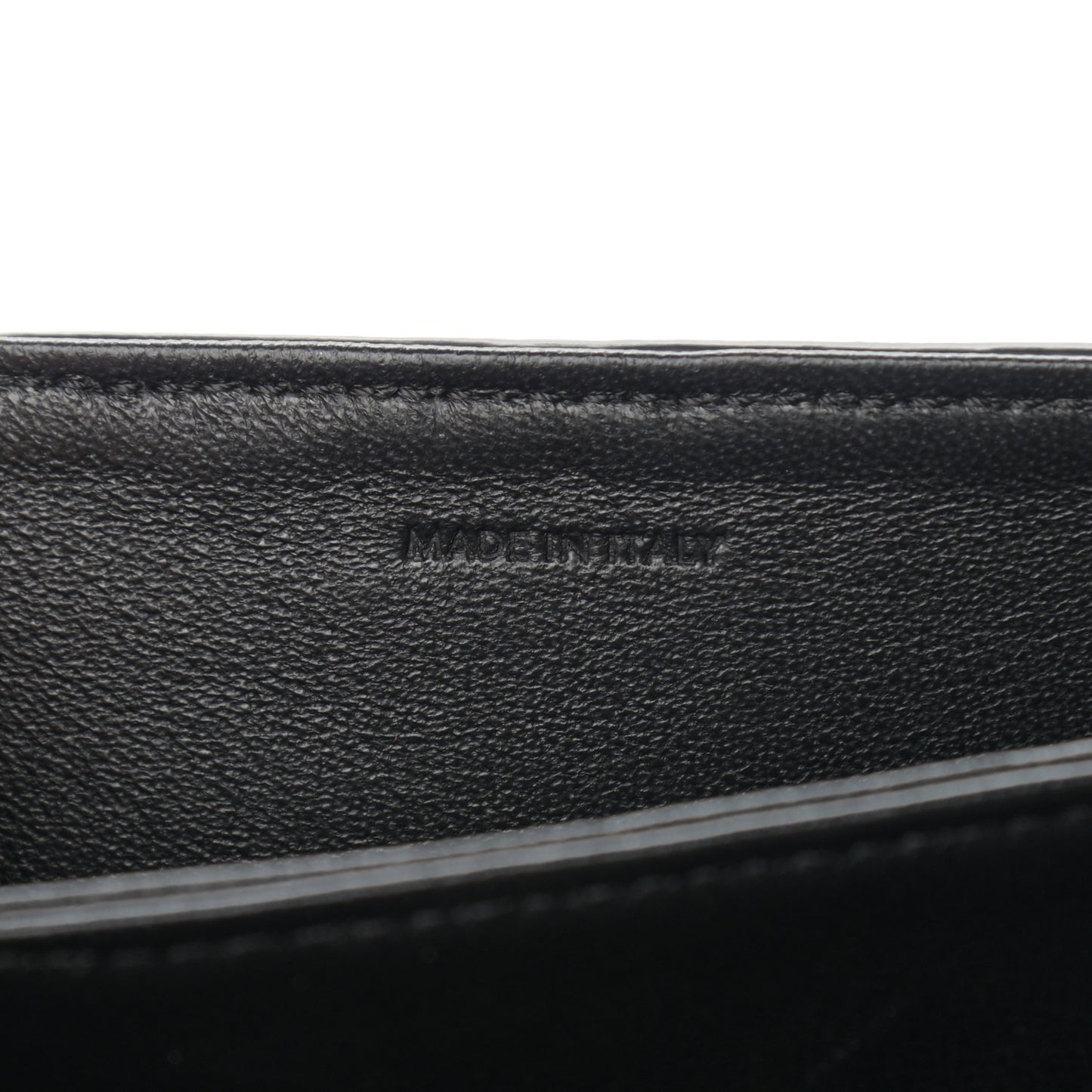 Shiny Calfskin Stripes Small C Bag Black