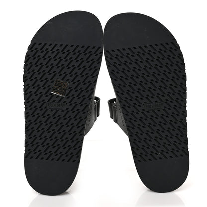 Hermes Calfskin Womens Chypre Sandals 39 Black 5 of 9