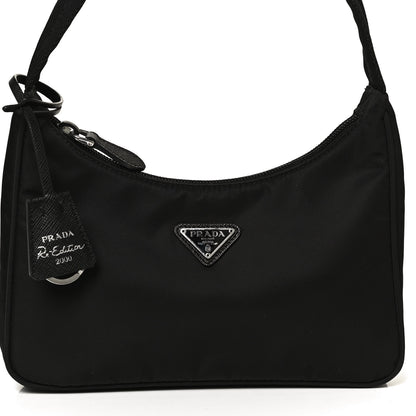 Prada Tessuto Nylon Mini Re-Edition 2000 Bag Black 12 of 12
