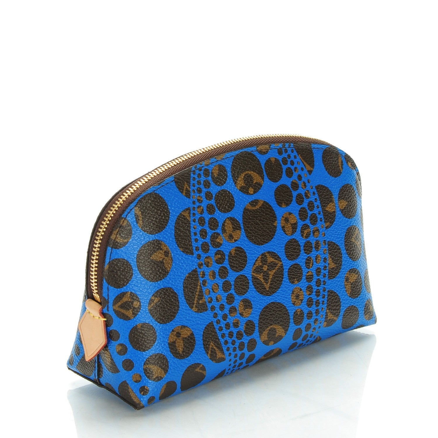 Louis Vuitton Monogram Kusama Pumpkin Dots Cosmetic Pouch Blue 3 of 7