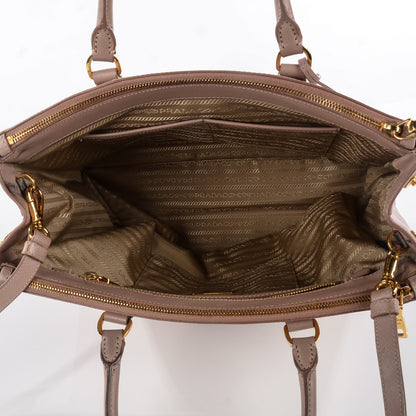 Prada Saffiano Lux Medium Double Zip Tote Cammeo 2 of 10