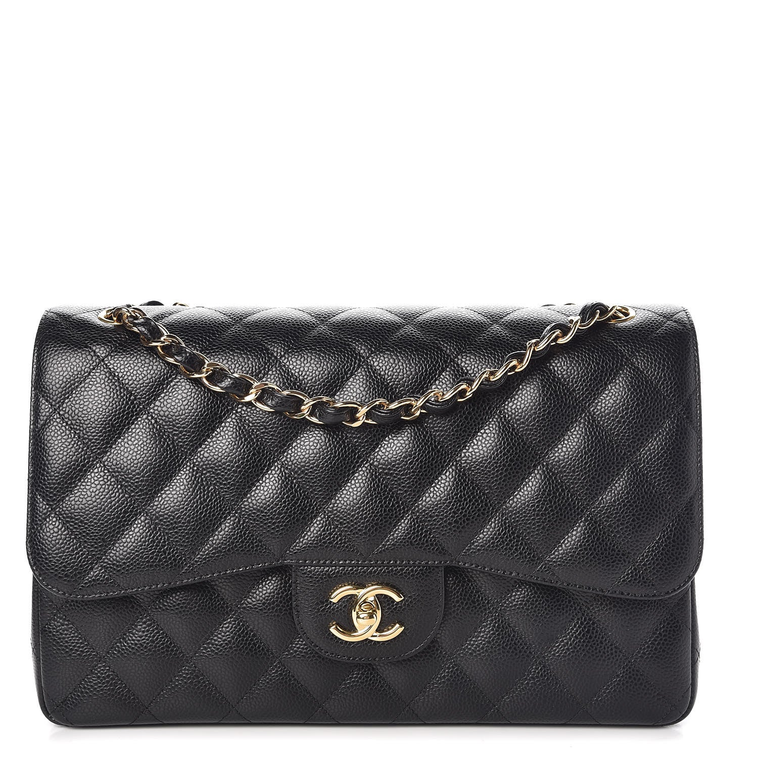 Chanel Caviar Quilted Jumbo Double Flap Black 1 of 11