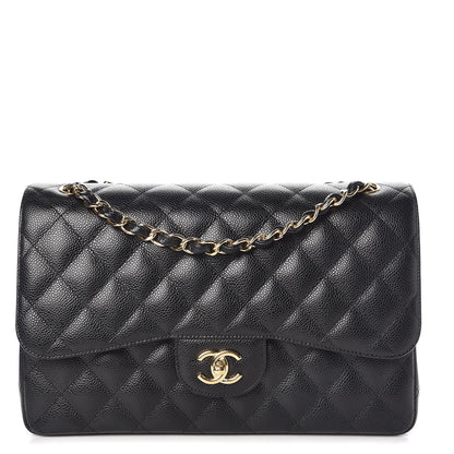 Chanel Caviar Quilted Jumbo Double Flap Black 1 of 11