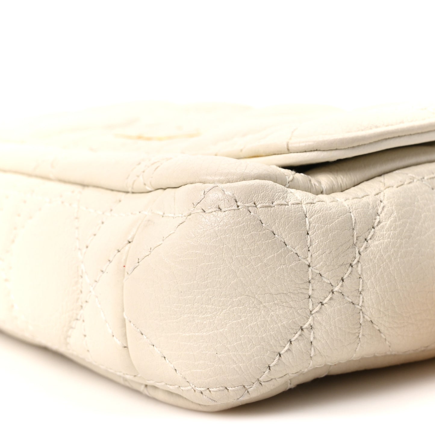 Supple Calfskin Cannage Caro Pouch with Chain Latte
