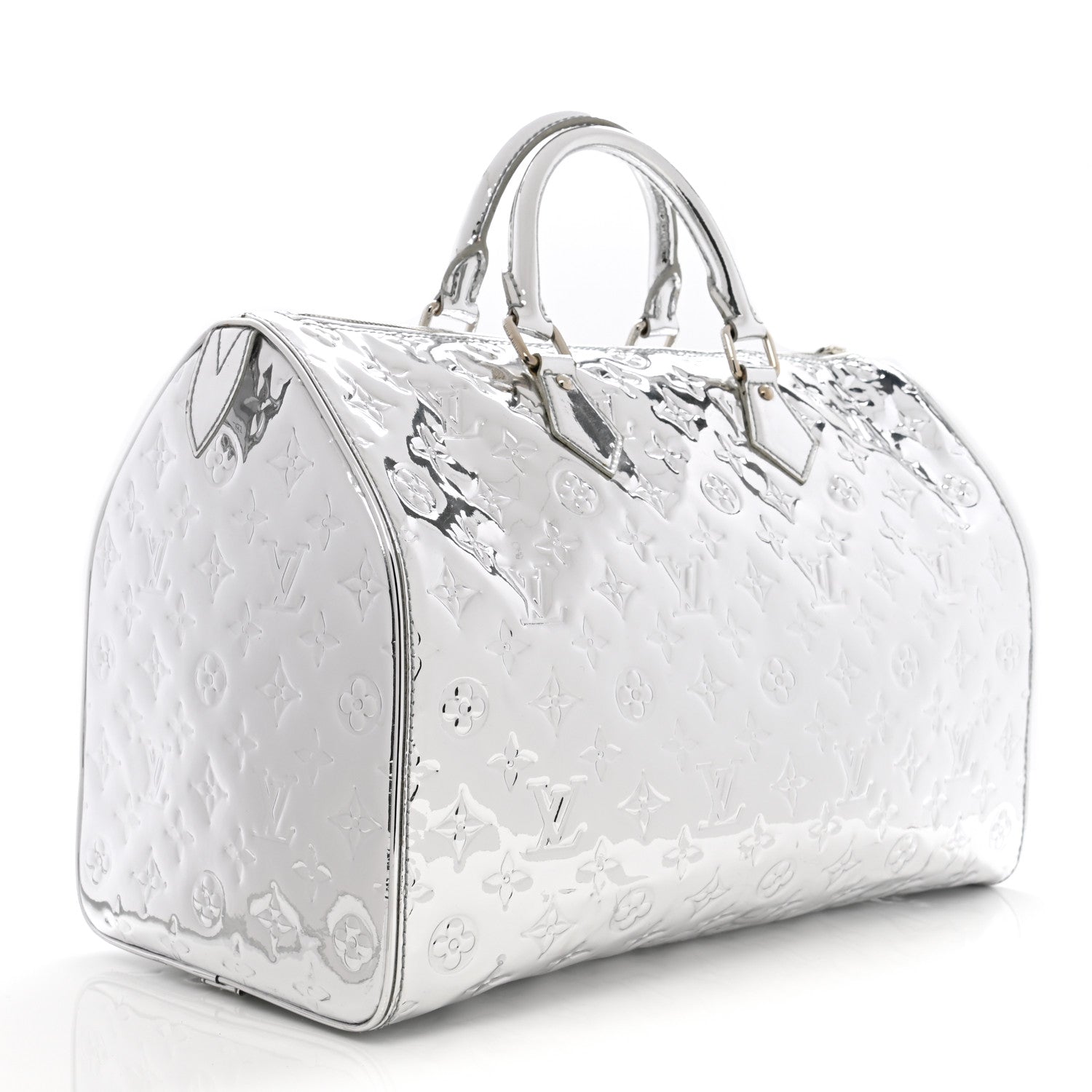 Louis Vuitton Monogram Miroir Speedy 35 Silver 3 of 13