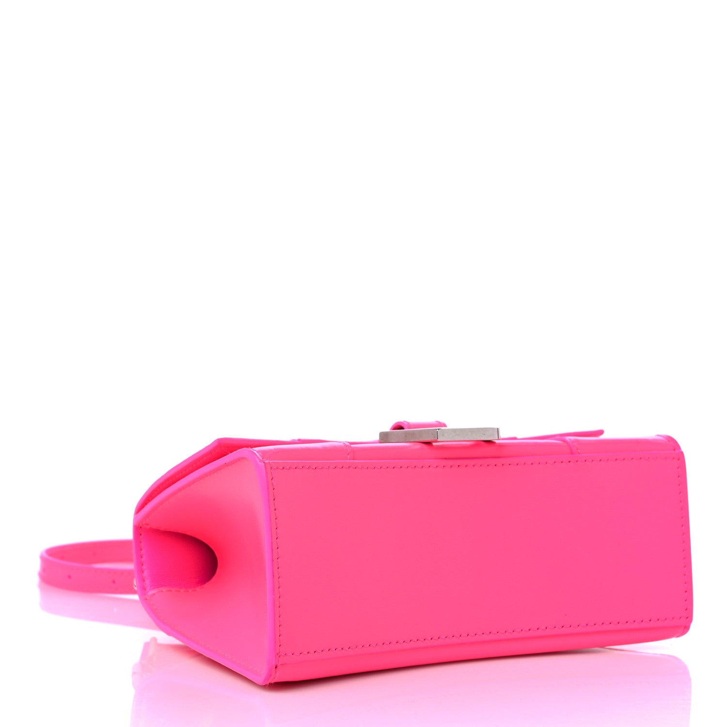 Balenciaga Shiny Box Calfskin Hourglass Top Handle Bag XS Hot Pink 4 of 12